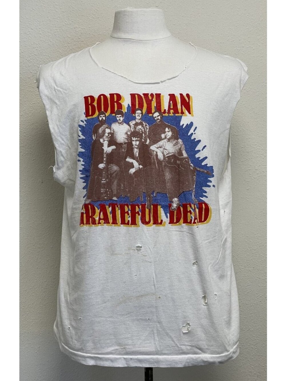 Vintage Bob Dylan Grateful Dead Alone & Together Tour Distressed Graphic T-Shirt